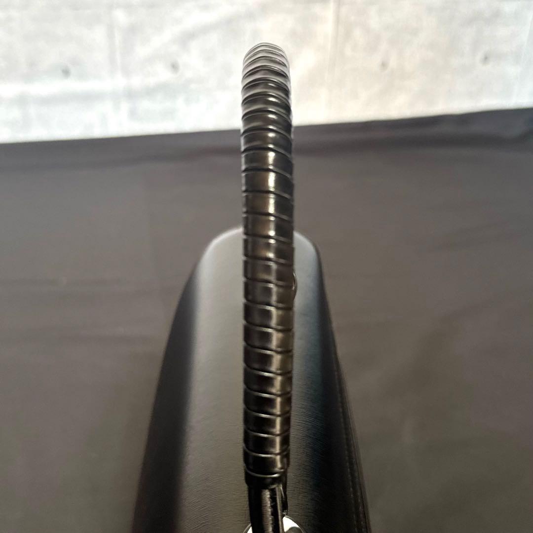 専用品HAMANO ロイヤルスタンド 黒 カーフレザー ハンドバッグ現行品