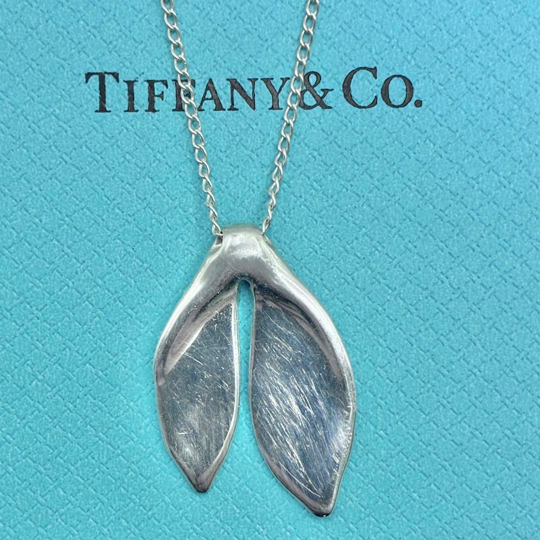 オールドティファニー ホエールテール ネックレス　ロングチェーン　シルバー