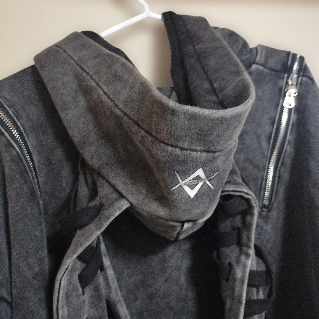 REFLEM レフレム うさ耳チェーン付きZIPパーカー　グレー