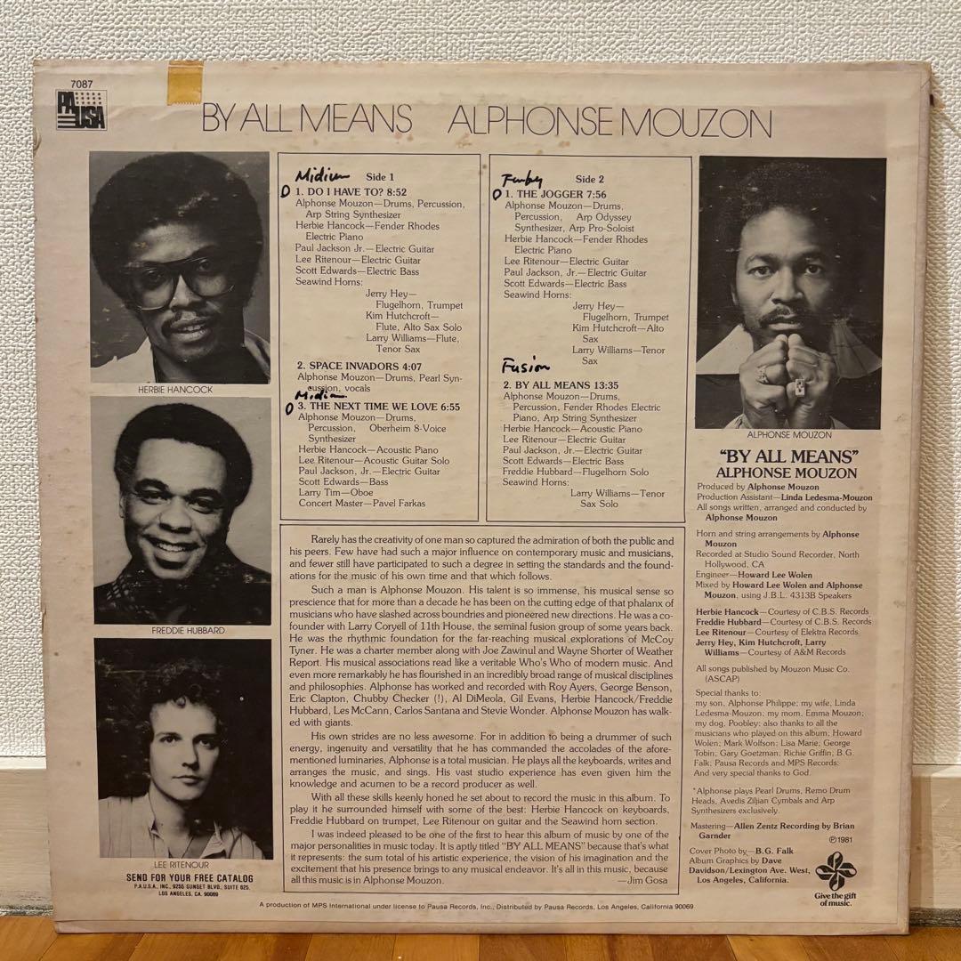 レコード Alphonse Mouzon By All Means レアグルーヴ