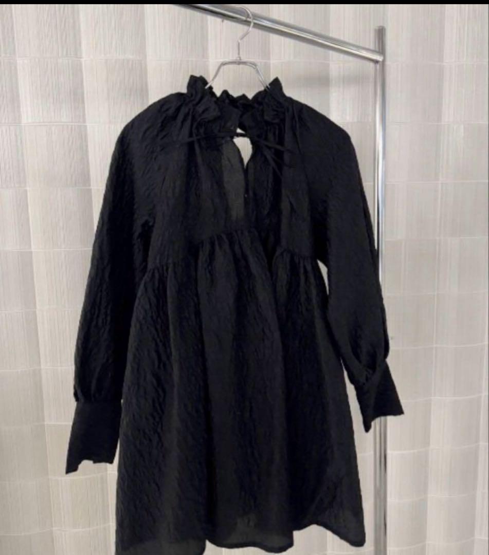 トップス AMERI BUMPY VOLUME MINI DRESS