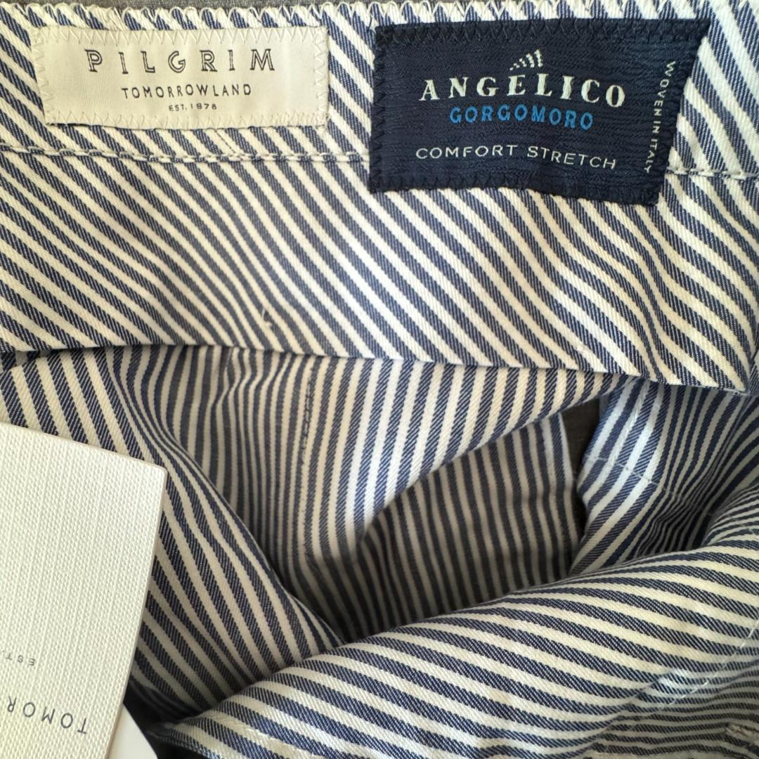 【未使用】 TOMORROWLAND 2プリーツ パンツ 50 グレー