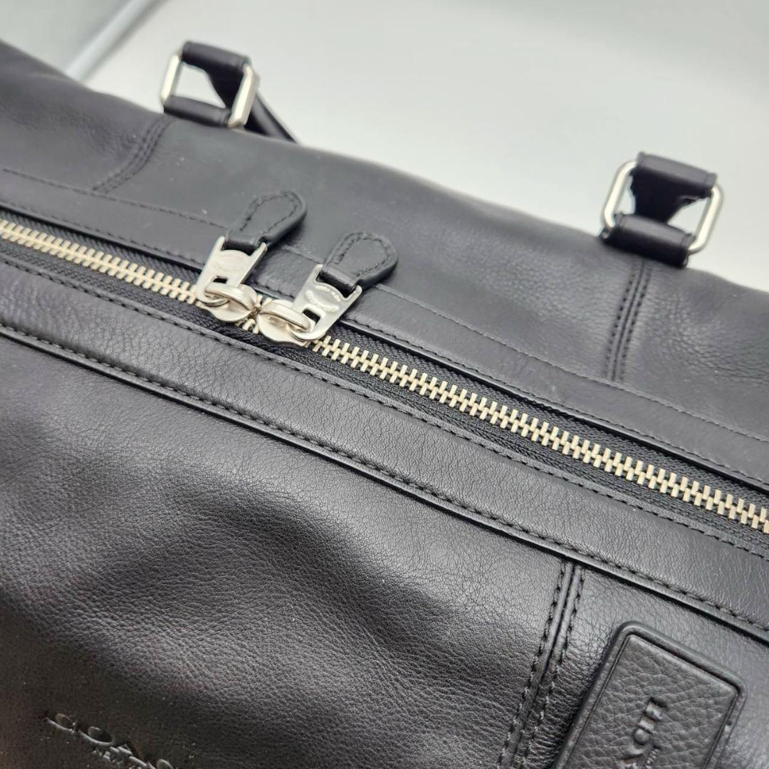 コーチ ボストンバッグ 2WAY オールレザー メンズ 旅行鞄 未使用級極美品