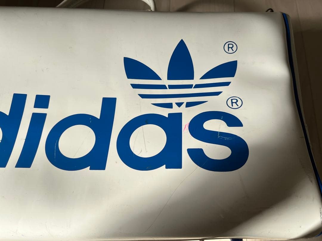 【私の店】adidas ボストンバッグ ホワイト/ブルー