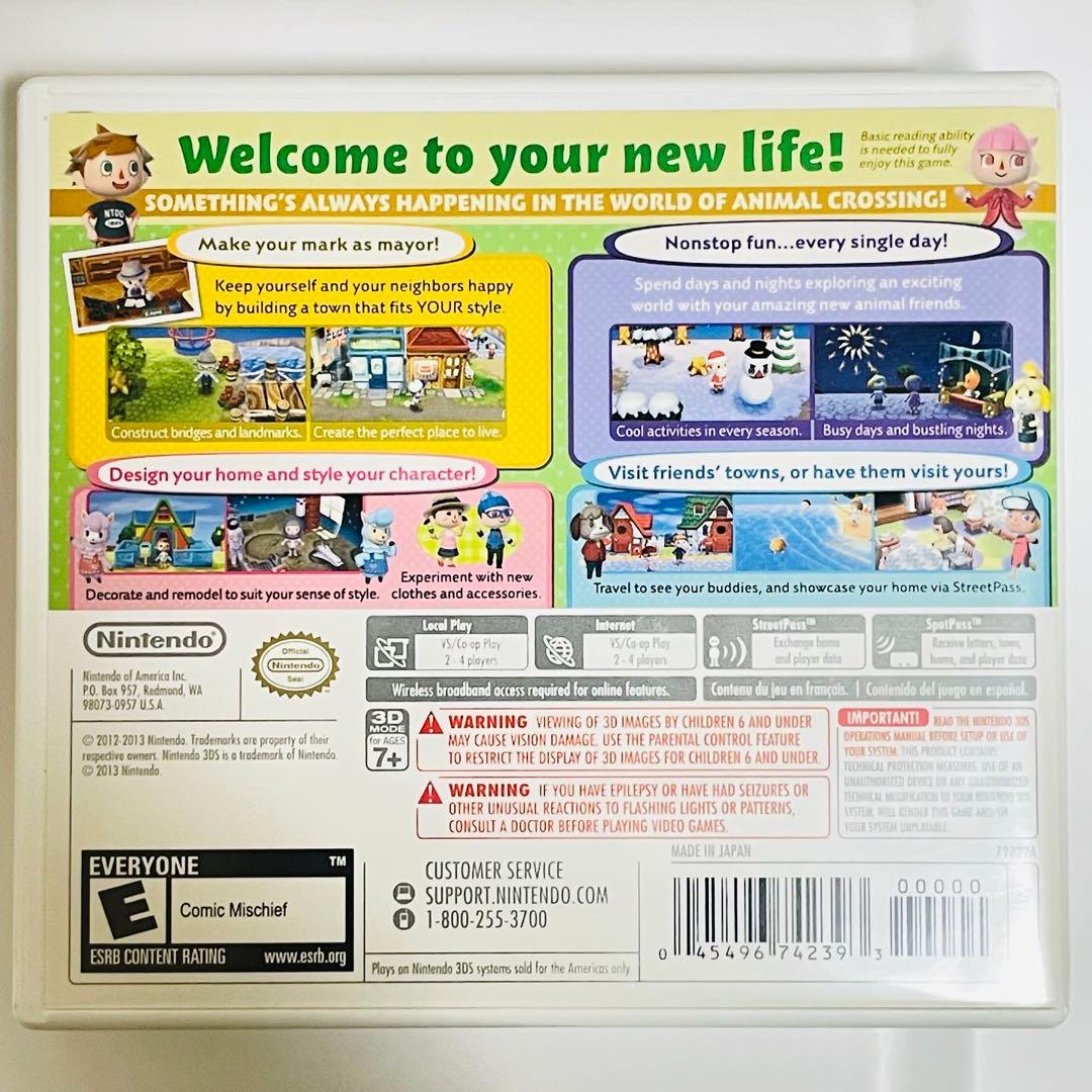 美品 ／ 動作確認済み 3DSソフト 北米版 とびだせどうぶつの森 ケース付