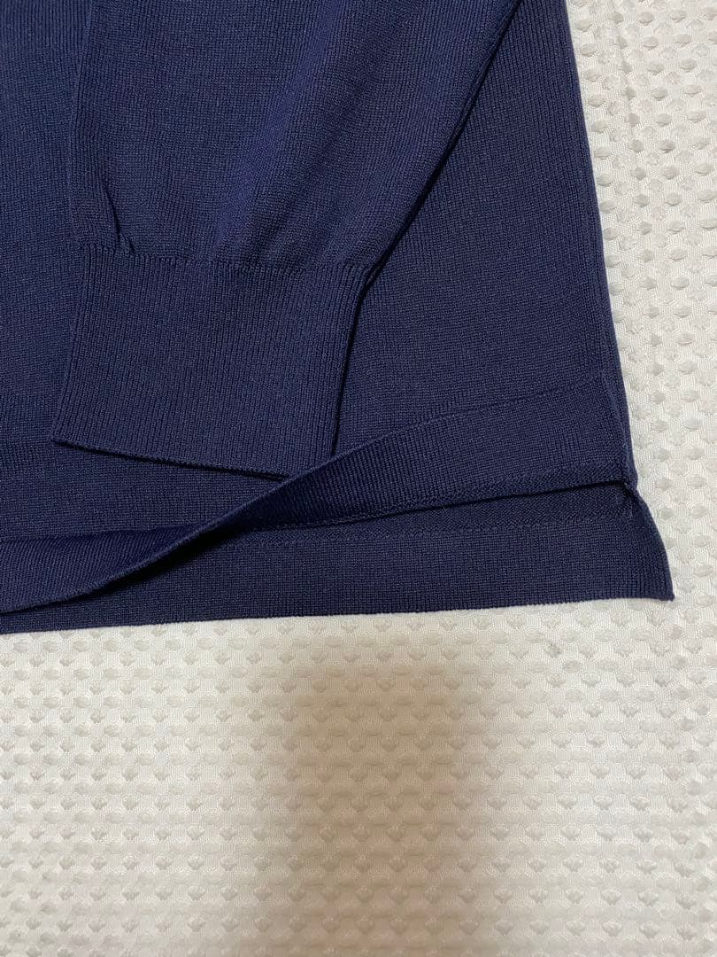 yonetomi NEW BASIC ネイビー クルーネック 長袖セーター美品❗️