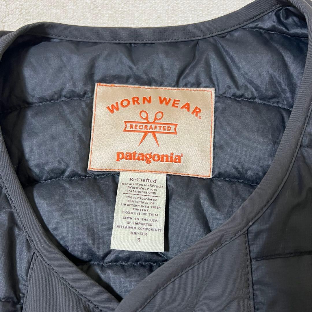 希少‼️黒‼️パタゴニア WORN WEAR ダウンベスト recrafted