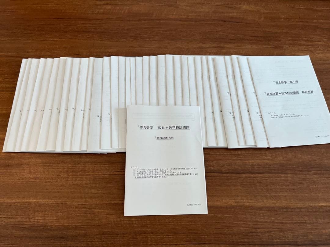 鉄緑会　高三　数学　SA上位クラス　プリント冊子　一年分フルセット
