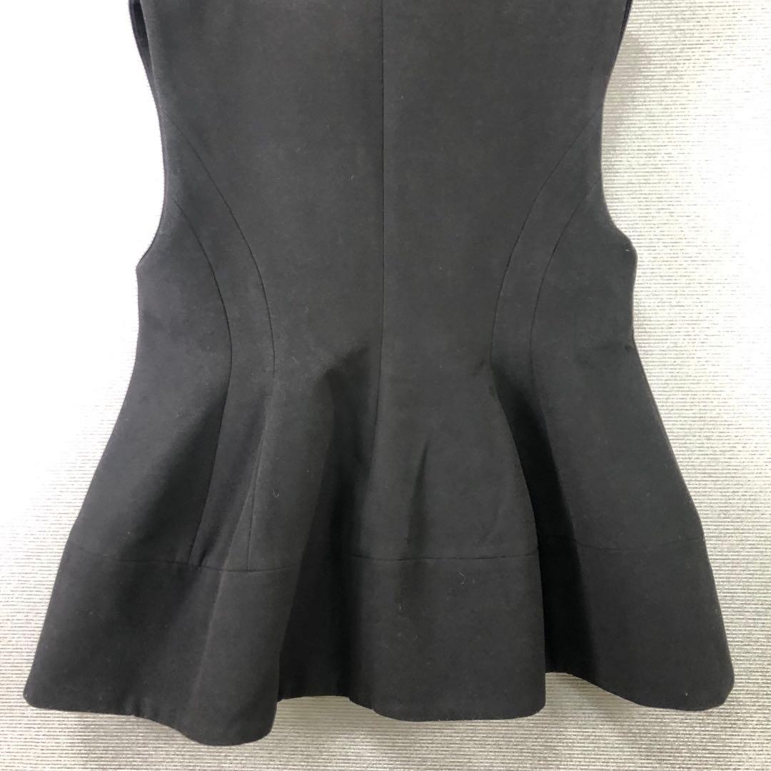 machatt ウールライクフォルムベスト ブラック