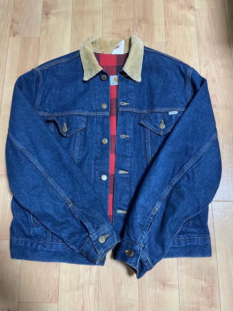 【最終値下げ】80s星タグUSA製Carharttトラッカージャケットデニム生地