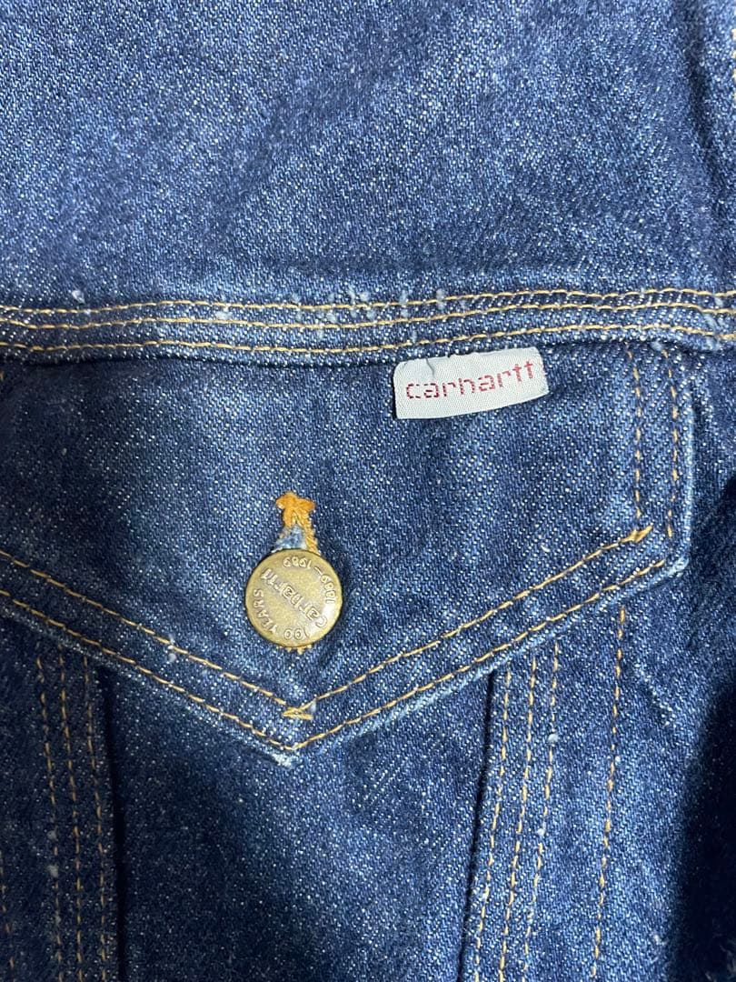 【最終値下げ】80s星タグUSA製Carharttトラッカージャケットデニム生地