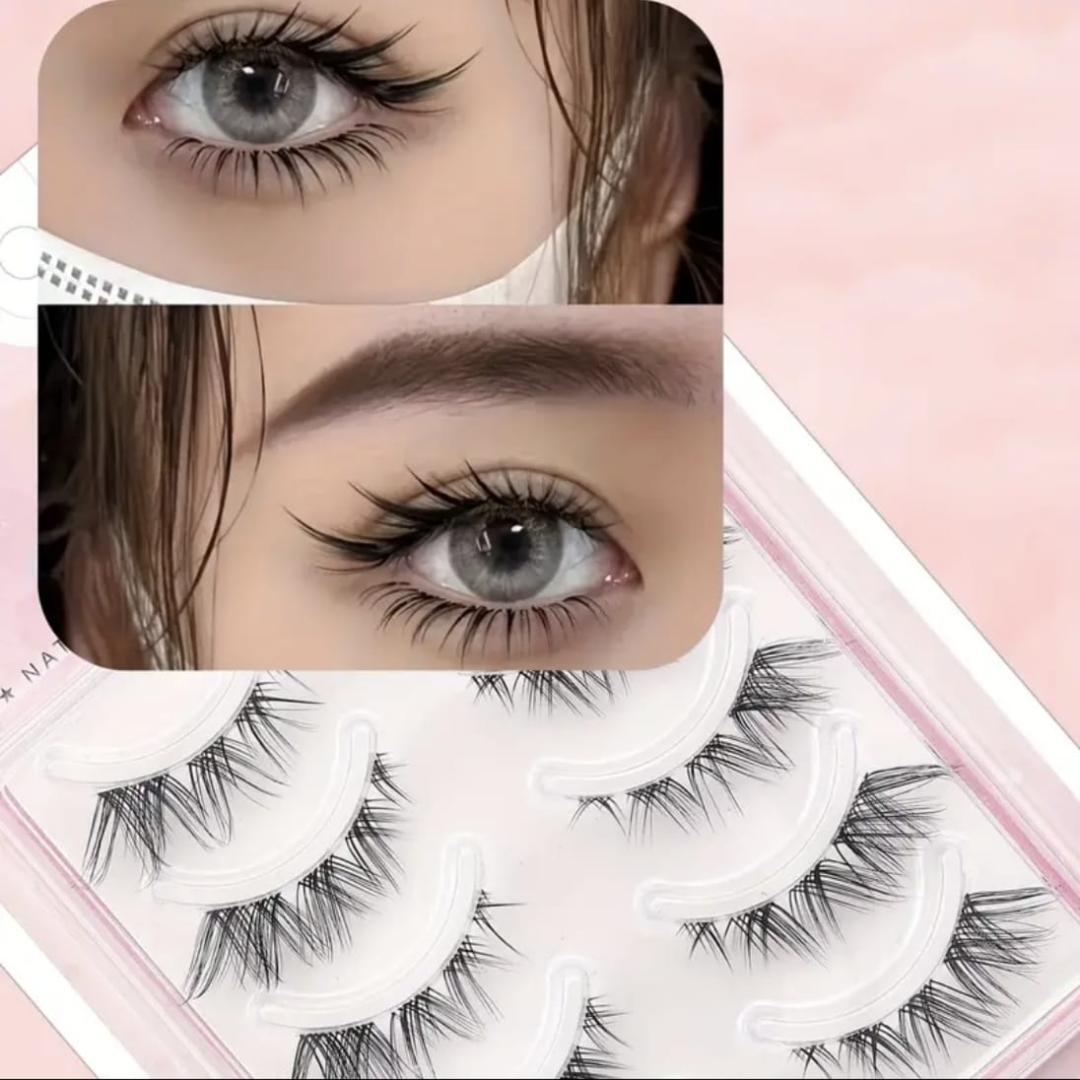 つけまつ毛 クロスタイプ 黒 フェイクミンク 3D ブラック ぱっちり