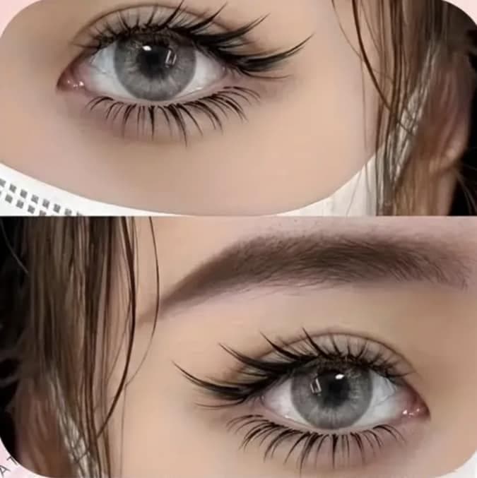 つけまつ毛 クロスタイプ 黒 フェイクミンク 3D ブラック ぱっちり