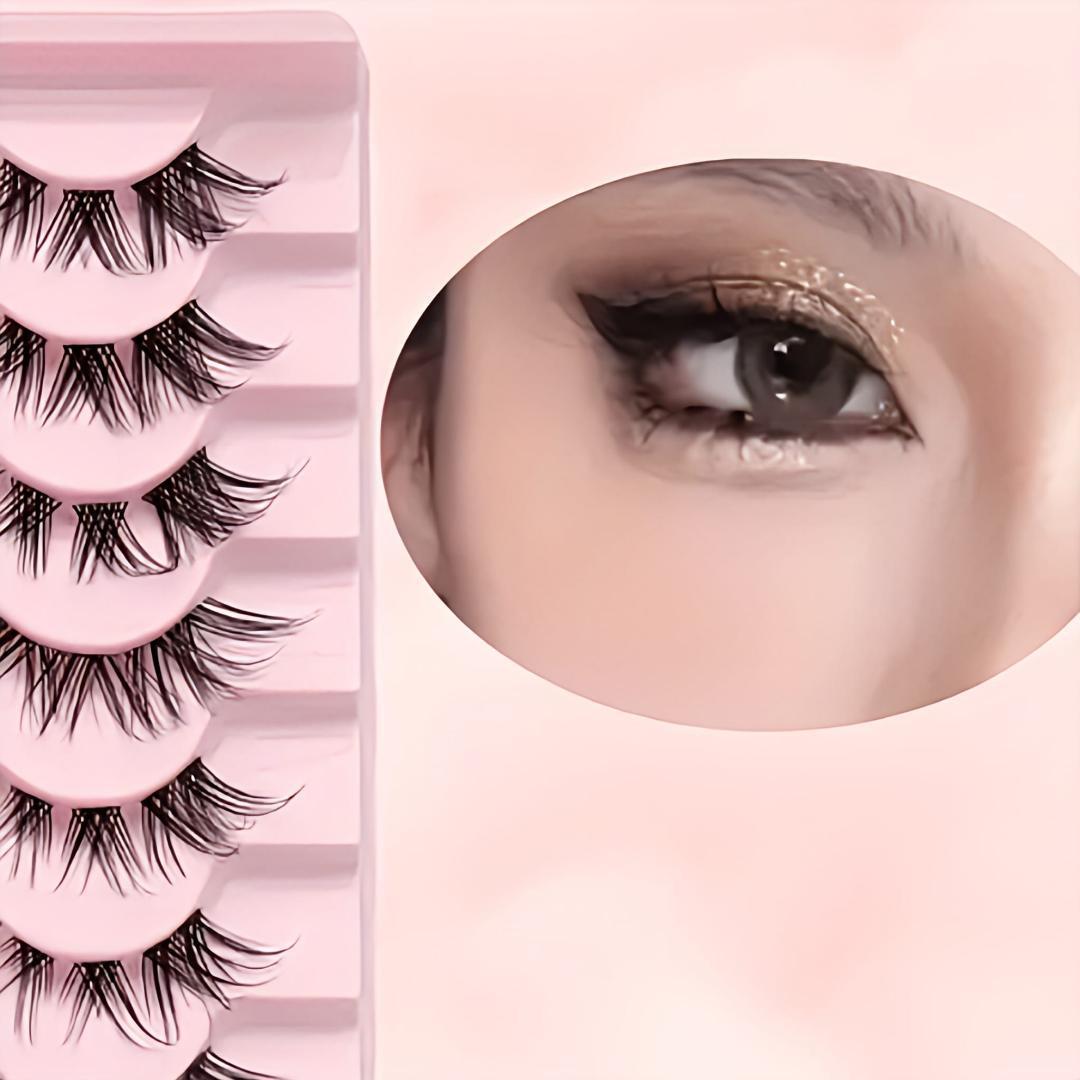 つけまつ毛 クロスタイプ 黒 フェイクミンク 3D ブラック ぱっちり