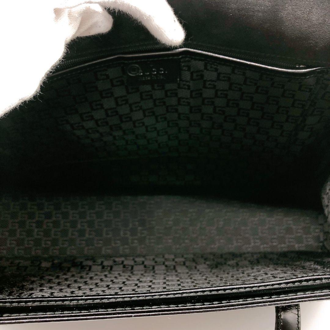 グッチ 0014218 ハンドバッグ トートバッグ ビジネス 貴重 黒 レザー