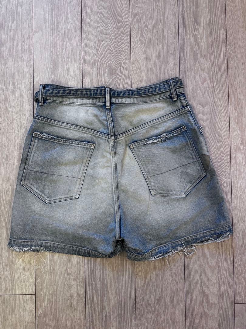 パンツ ANCELLM CRASH DENIM SHORTS size2