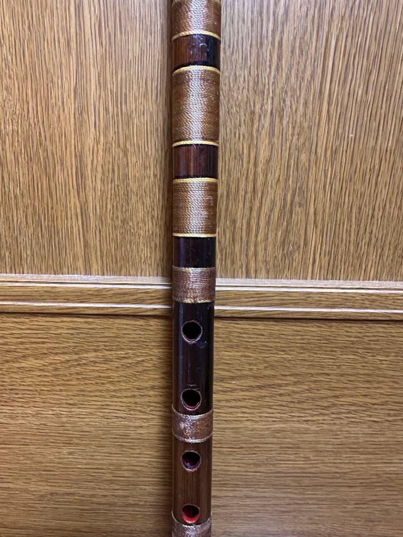 【特価】篠笛 眞風 古典調 5本調子 半総巻き 燻竹