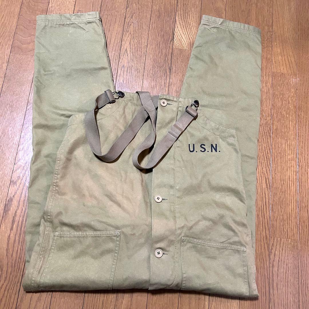 Sサイズ！U.S.NAVY 古着N-1デッキパンツ 復刻レプリカ中国製 品番