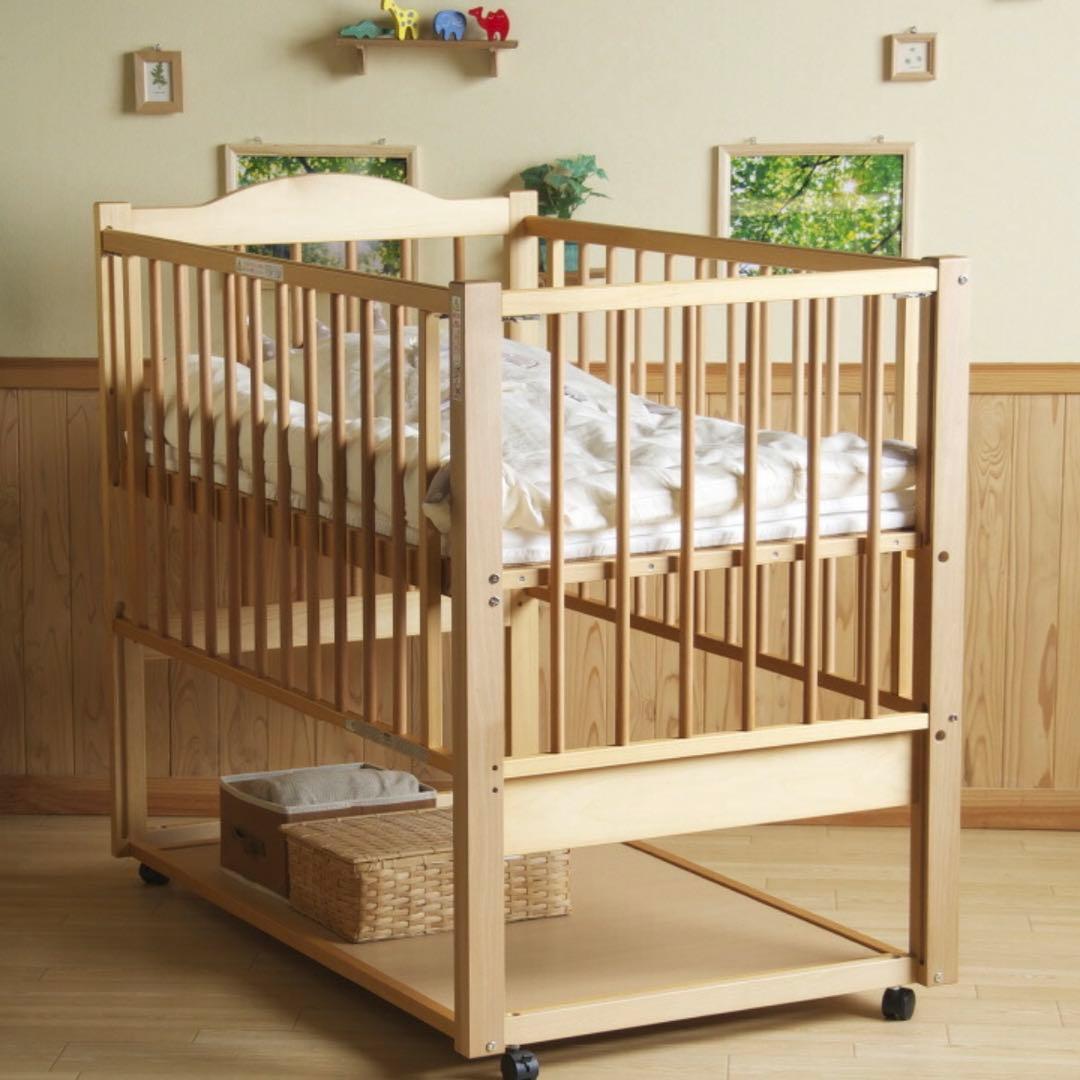 【直接引取限定※茨城県】ベビーベッド（ツースライド・ハイタイプ）