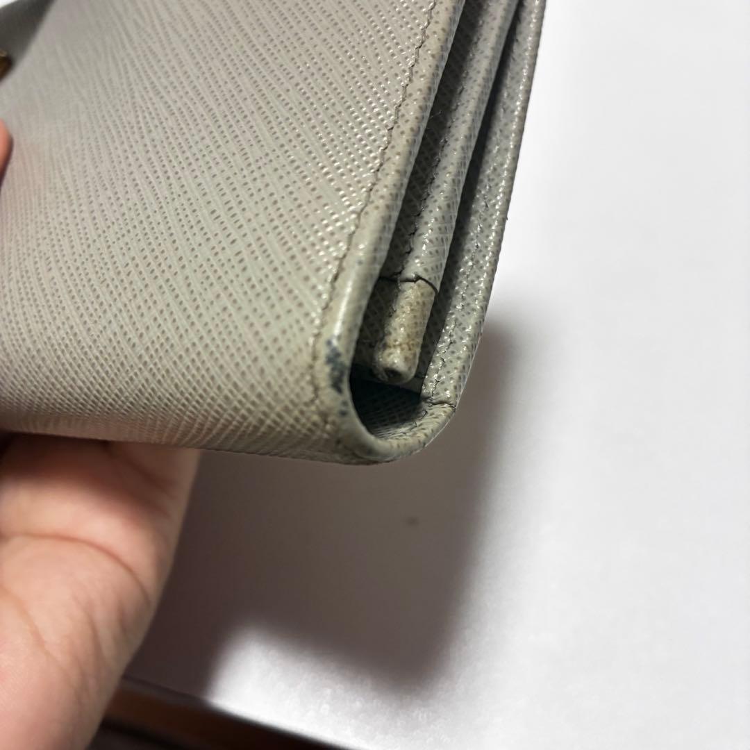 PRADA ブラックレザー 長財布 サフィアーノ