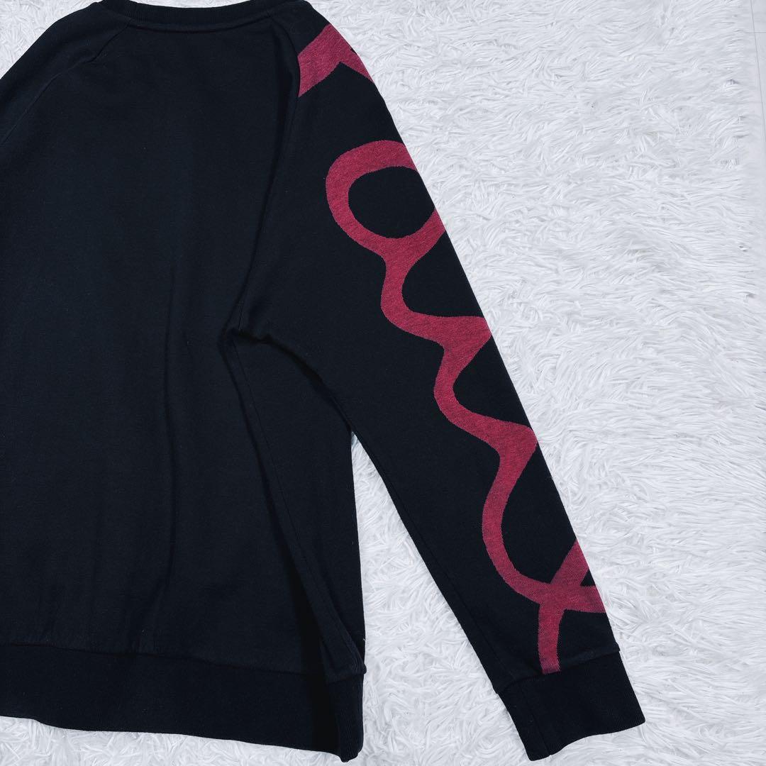 美品✨ポールスミス　スウェット　ビックロゴ　スリーブデザイン　黒　XL
