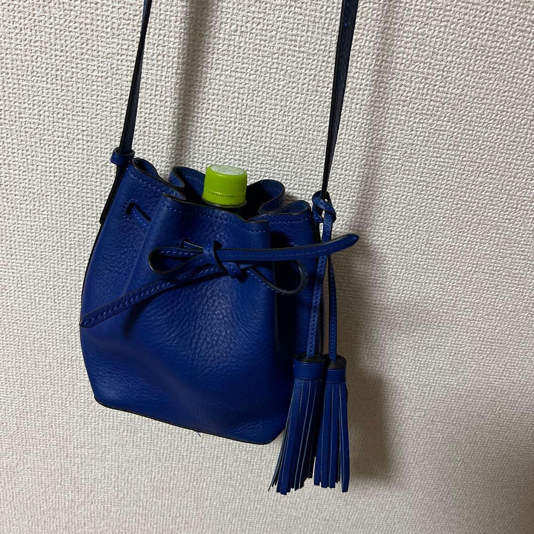 POLO RALPH LAUREN 青 バケットバッグ タッセル付き