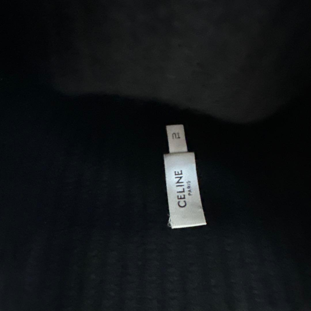 CELINE ブラック ニット帽 M