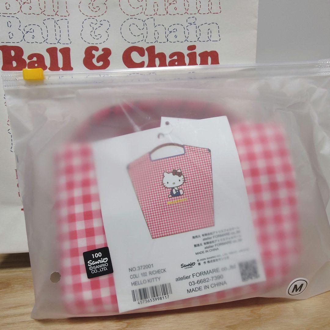 限定☆ キティ×Ball＆Chain コラボバッグ ギンガムチェック