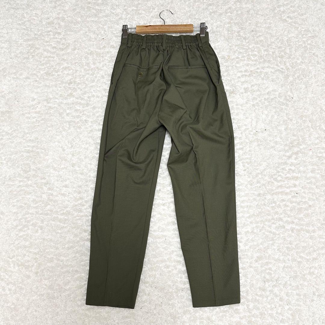 MARKAWARE フロントプリーツ ペグトップ オーガニックウール スラックス