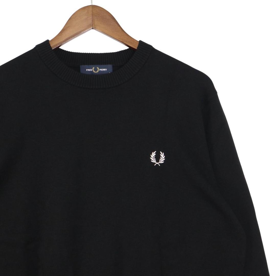 FRED PERRY/フレッドペリー バックロゴ コットン クルーネックニット