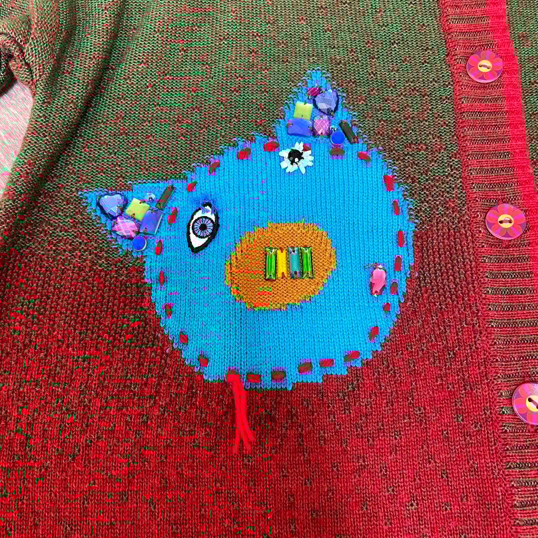 【未使用級】OLLEBORBA　アルベロベロ　ロングカーディガン　ボンボン　装飾