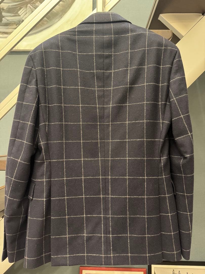 POLO ラルフローレン　ネイビー チェック柄 テーラードジャケット