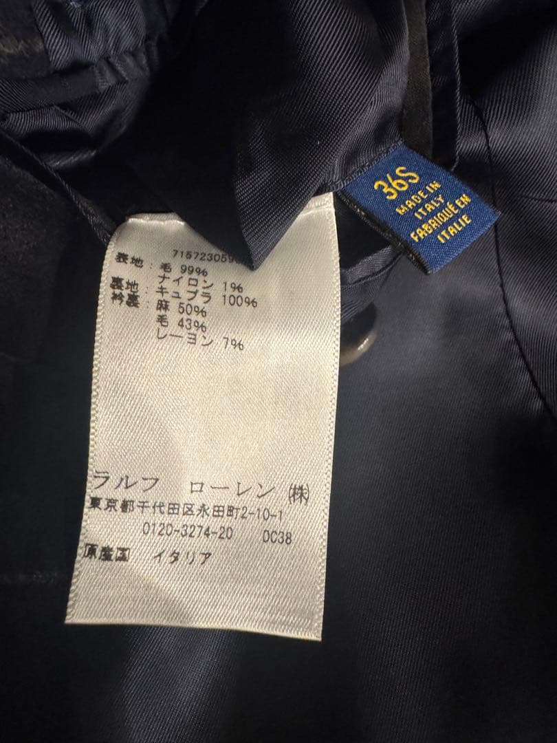 POLO ラルフローレン　ネイビー チェック柄 テーラードジャケット
