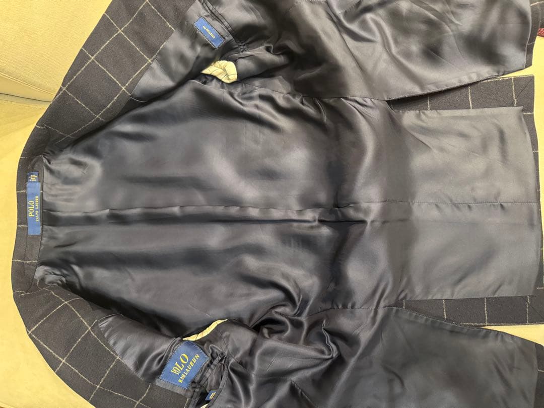 POLO ラルフローレン　ネイビー チェック柄 テーラードジャケット