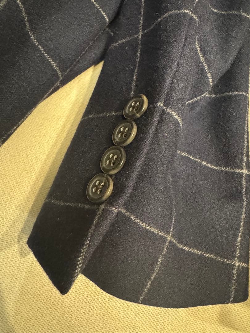 POLO ラルフローレン　ネイビー チェック柄 テーラードジャケット