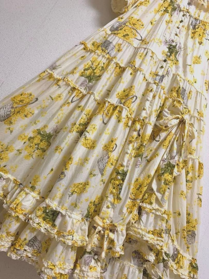 PINK HOUSE なのはなプリントワンピース