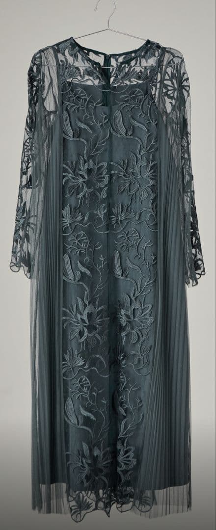 coffee★美品試着のみ★エスニックサイドプリーツドレス★ダークグリーン