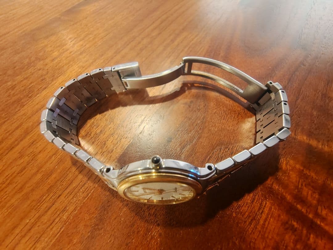 SEIKO Exceline 腕時計(クォーツ) ホワイト/ゴールド 18KT