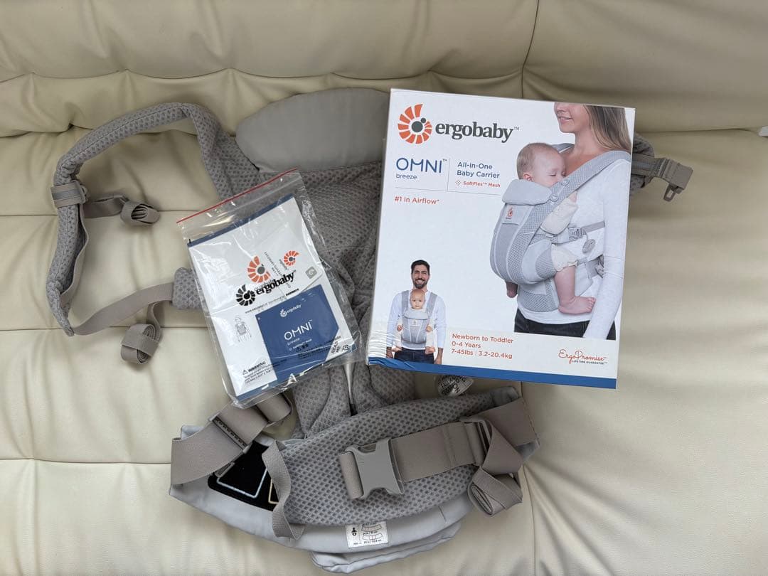 【なーこ】エルゴベビー オムニブリーズ パールグレー