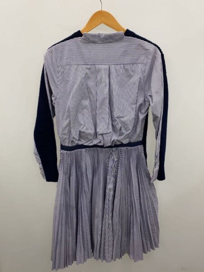sacai バックプリーツドッキングニットワンピース