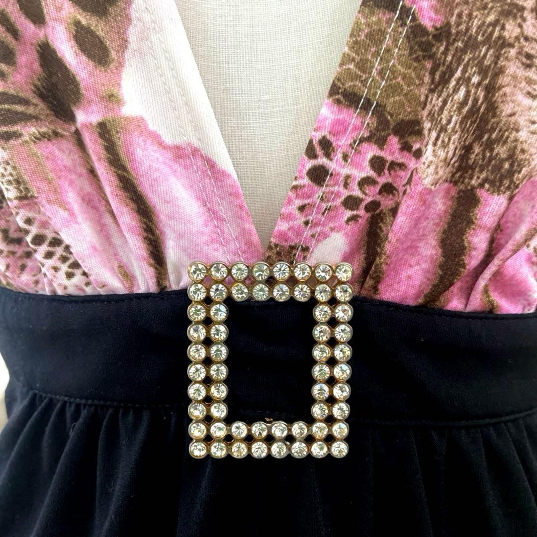 REAL MA＊RS ★キラキラビジュー付き　ホルダーネックリボンキャミ