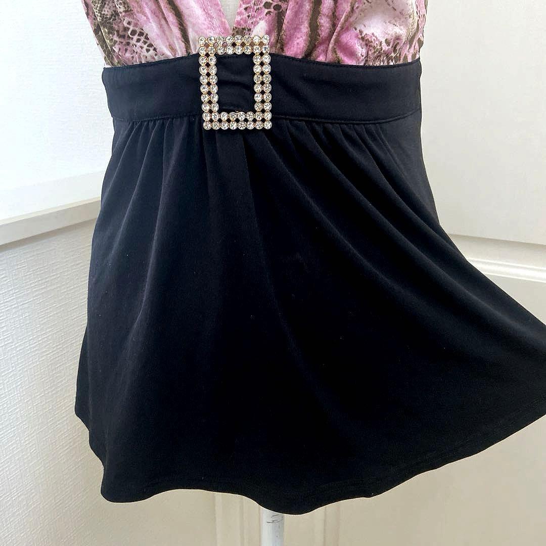 REAL MA＊RS ★キラキラビジュー付き　ホルダーネックリボンキャミ