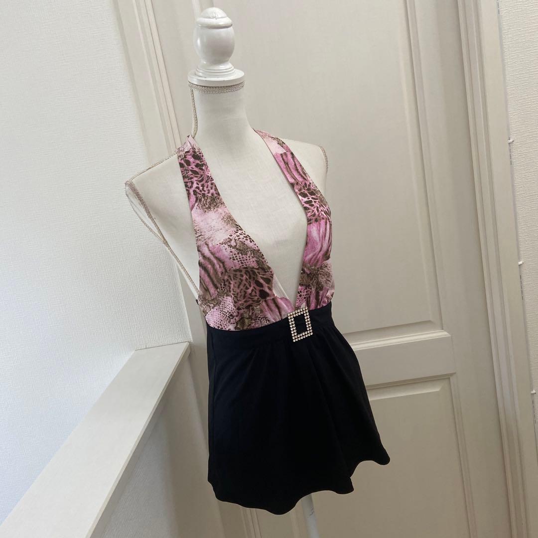 REAL MA＊RS ★キラキラビジュー付き　ホルダーネックリボンキャミ