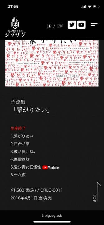 真天地開闢集団ジグザグ　繋がりたい　アルバム　当時物フライヤー付き(6枚目)