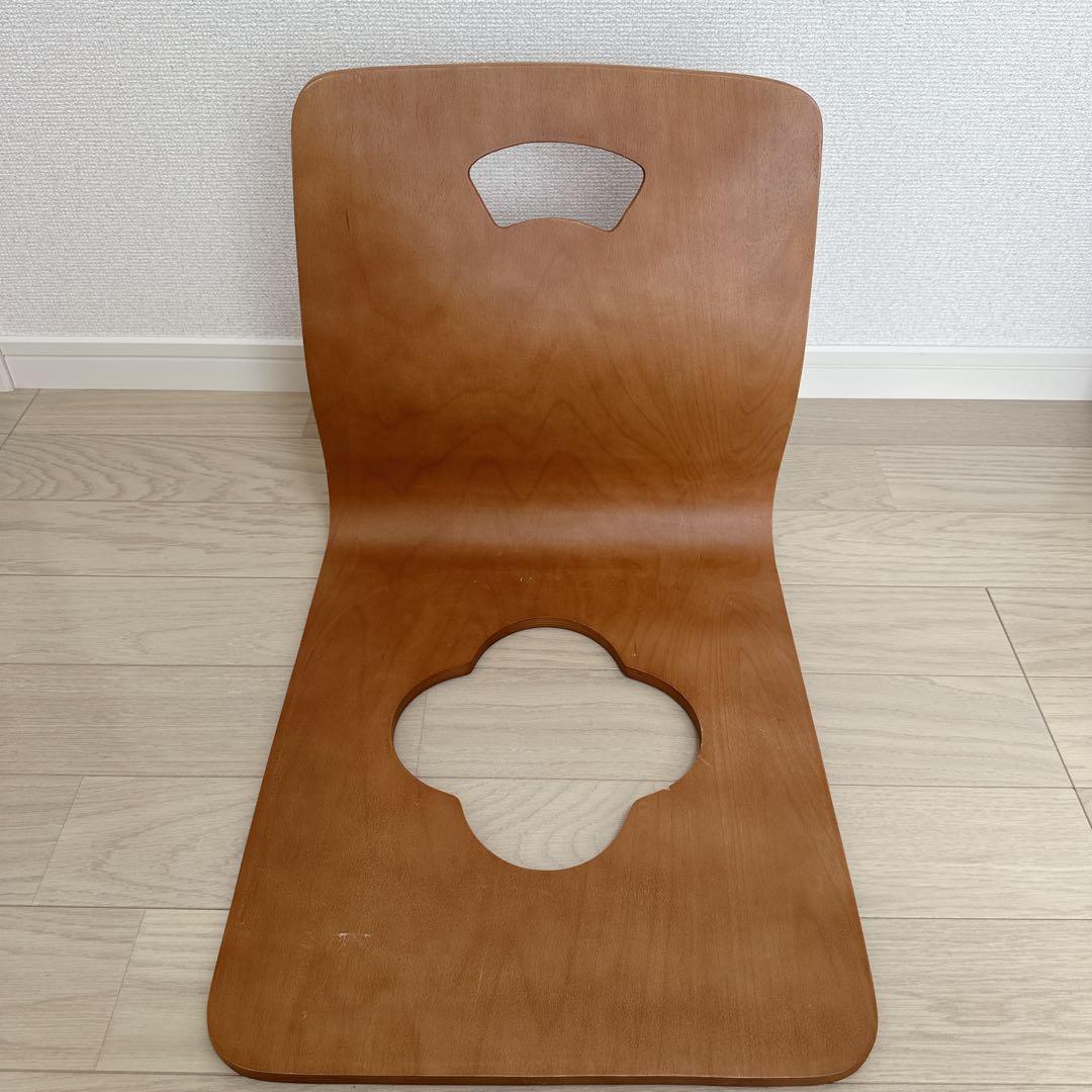 【7脚まとめて】木製座椅子　曲げ座椅子　和座椅子　旅館椅子　温泉椅子　ブラウン