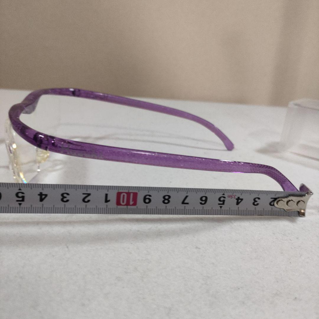 204 超美品　ハズキルーペ　拡大鏡　ルーペ　1.6X 紫