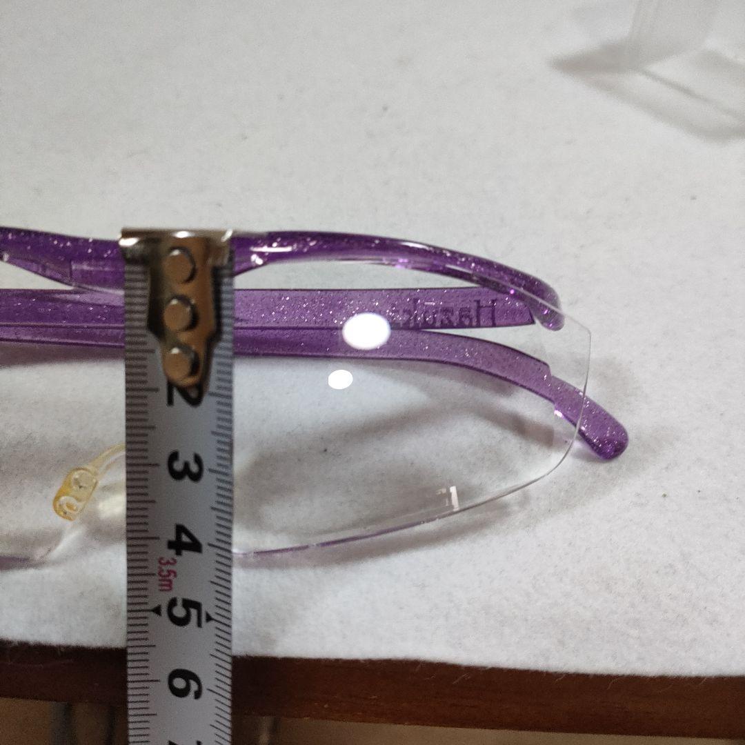 204 超美品　ハズキルーペ　拡大鏡　ルーペ　1.6X 紫