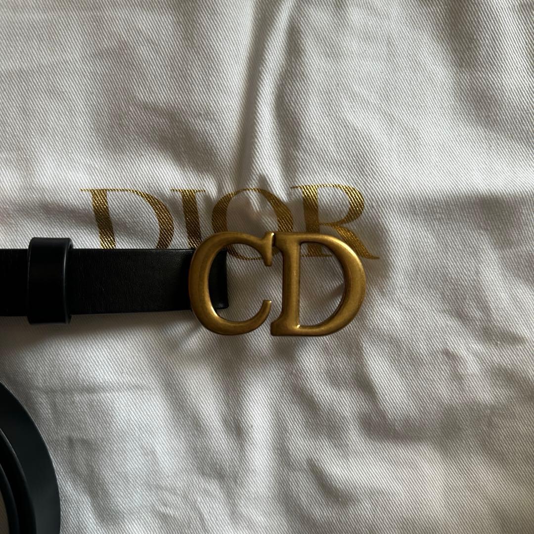 Dior CDロゴ ベルト ブラック　20mm 75cm