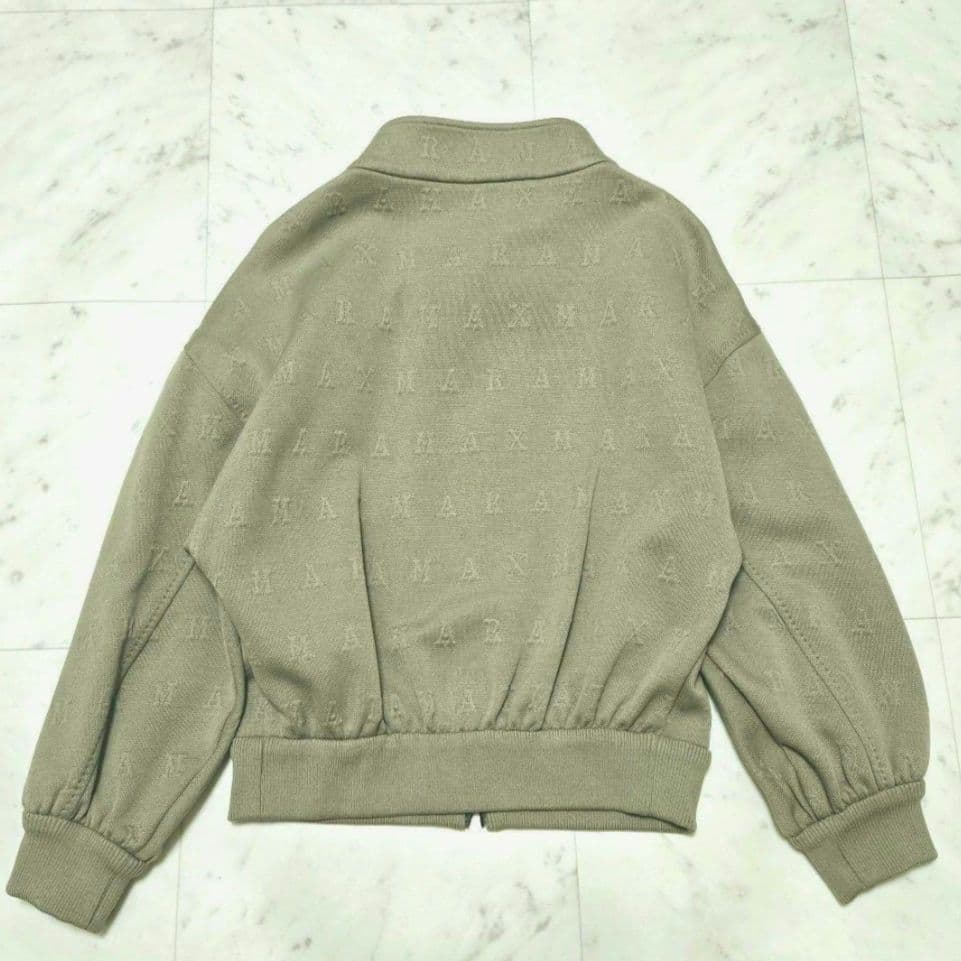 美品 ★ Max Mara ガストーネ コットン ジャージー ロゴジャケット