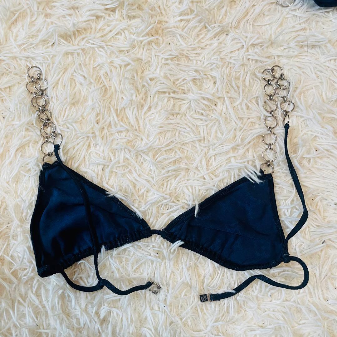 ルイ ヴィトン 水着 ビキニ モノグラム チェーン ネイビー レディース 三角